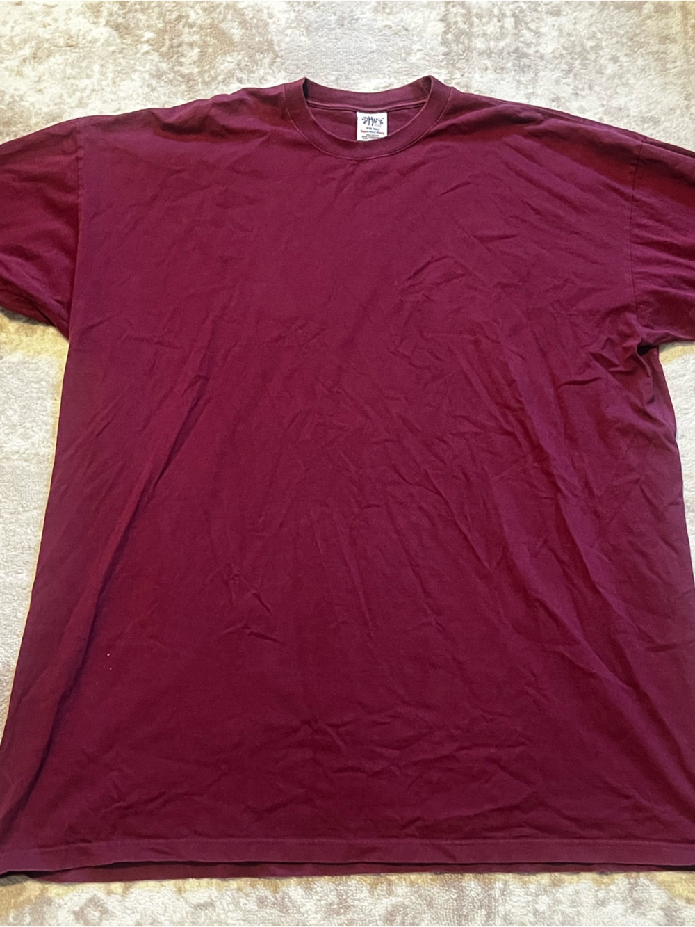 Shaka Wear SuperMAX Heavy T-Shirt Mens 5XL Tall Maroon Burgundy Heavyweight